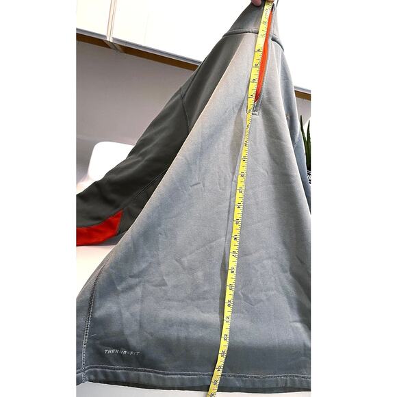 Nike ThermaFit 1/4 zip Pullover • Mens Small in Grey & Orange •Pre-Owned• - Picture 6 of 8